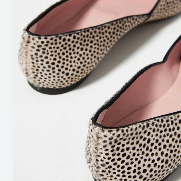 Pretty Ballerinas Leopard Print Flats with Jewel Embellishment - Picture 2 of 8